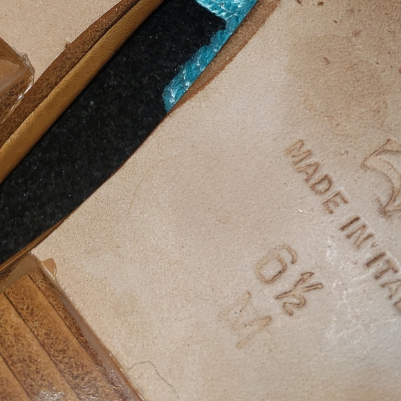 Eric Javits Kitten Heel Sandals Ladies 6.5 Torquoise - Picture 9 of 10